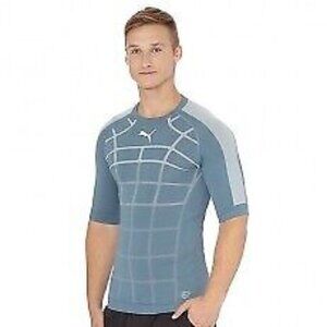 Puma Men's IT EvoTRG ACTV Technical Compression Training Tee Shirt Blue/Quarry